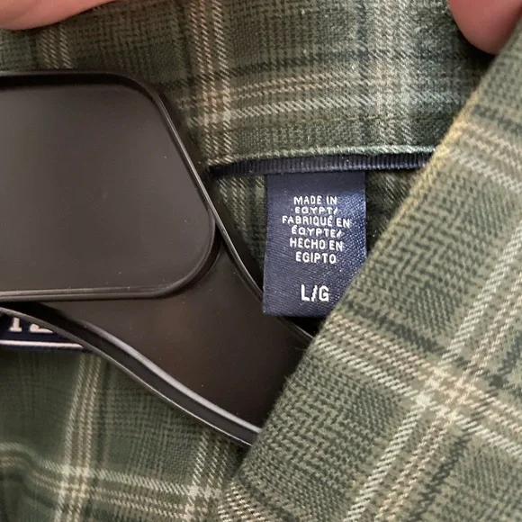 Izod green plaid button down shirt - Picture 5 of 6